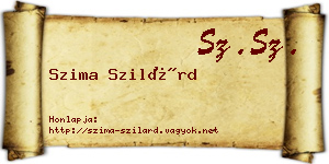 Szima Szilárd névjegykártya