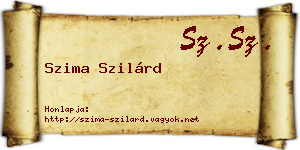 Szima Szilárd névjegykártya