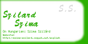 szilard szima business card