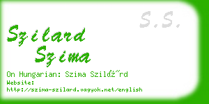 szilard szima business card